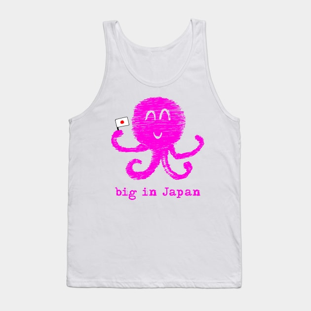 Kawaii hentai octopus – Big in Japan (fuchsia on white) Tank Top by LiveForever